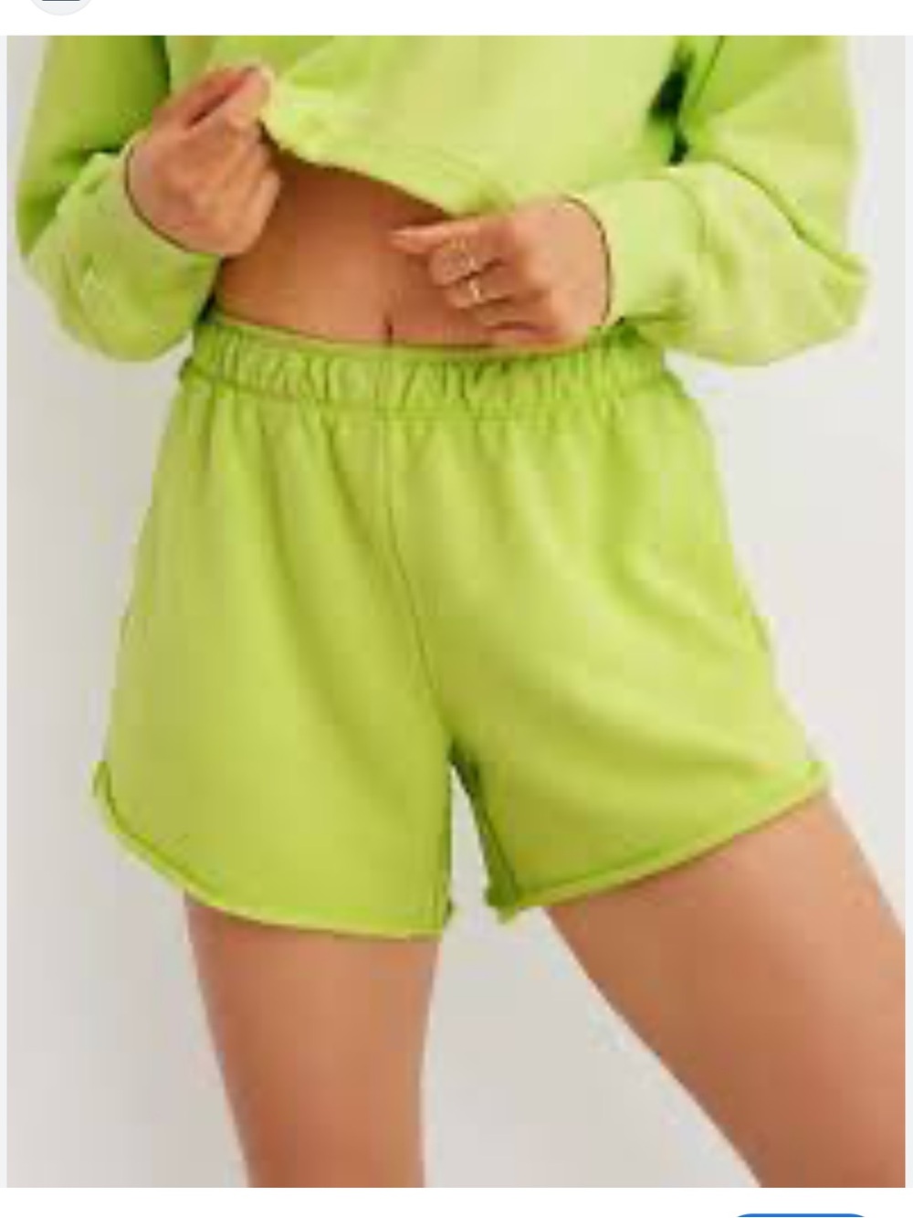 Aerie High Waisted Beach Party Short. Green.